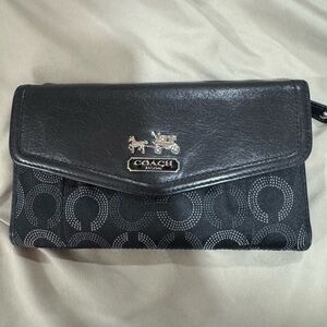 Coach Black and Gray Women's Wallet